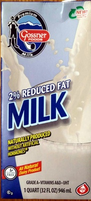 2% Reduced Fat Milk