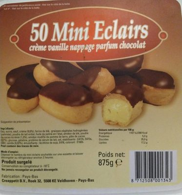 50 mini eclairs