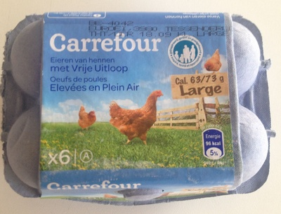 6 œufs de poules élevées en plein air