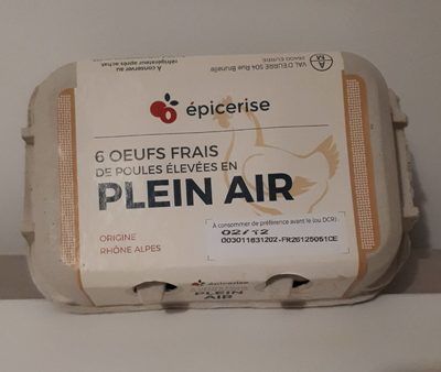 6 oeufs frais plein aire