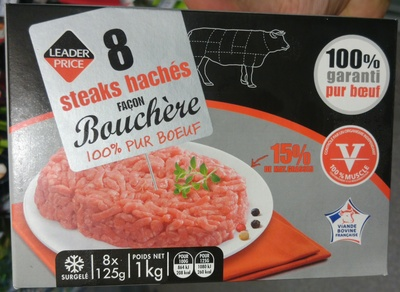 8 Steaks Hachés Façon Bouchère