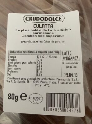 80G Culatello Parmacotto