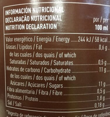 Batido de cacao sin gluten