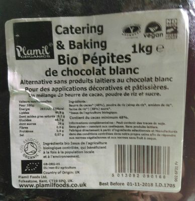 Bio pépites de chocolat blanc
