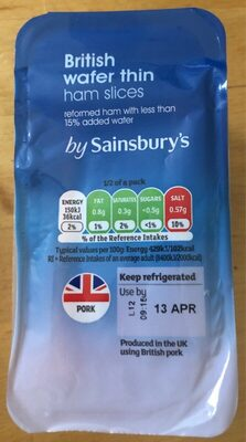 British wafer thin ham slices