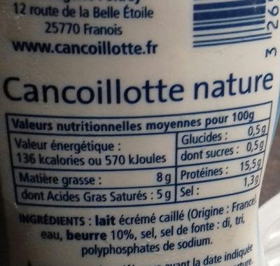 Cancoillotte nature