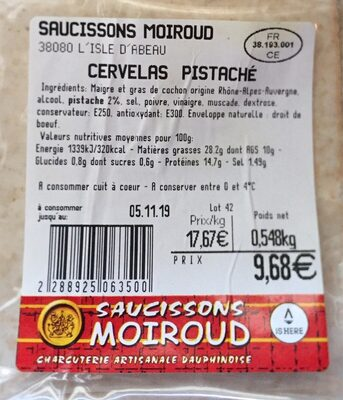 Cervelas Pistaché