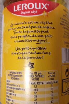 chicorée nature soluble