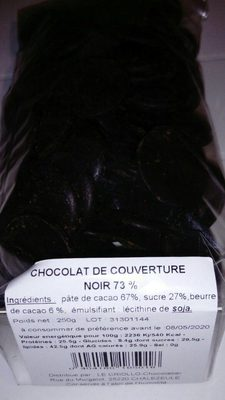 Chocolat de couverture 73 %