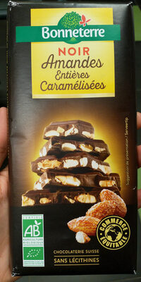 Chocolat Noir Amandes Entières Caramélisées