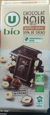 Chocolat noir noisettes entières