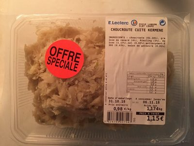 Choucroute Cuite Kermene