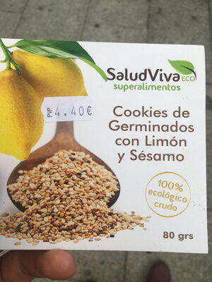 Cookies de germinados con limón y sésamo