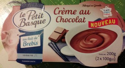 Crème chocolat au lait de brebis