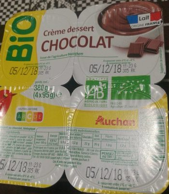 Crème dessert chocolat BIO