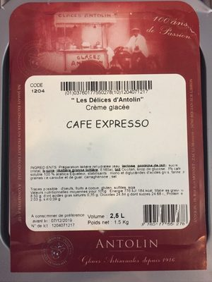 Crème glacée café expresso