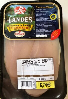 Découpe de poulet fermier jaune des landes
