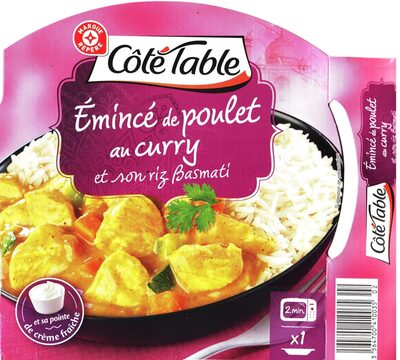 Emincé de poulet au curry et son riz Basmati