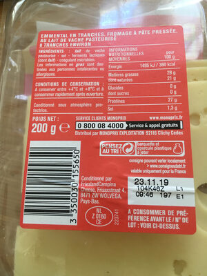 Emmental en Tranches