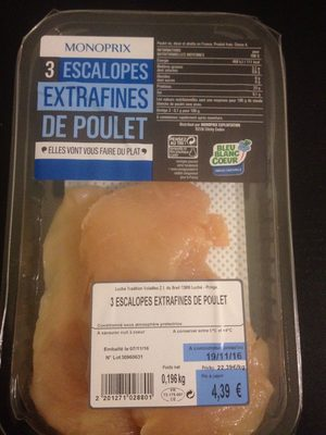 Escalopes de poulet fines 
