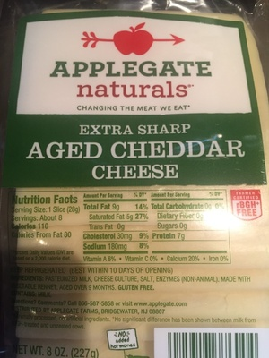 Extra Sharp Aged Cheddar Cheese