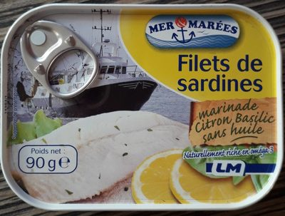 Filets de sardines marinade Citron Basilic