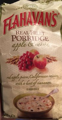 Flahavan's Real Fruit Porridge With Apples & Raisins, Whole Grain Oats, 21.16-Ounce Bags (pack Of 4)