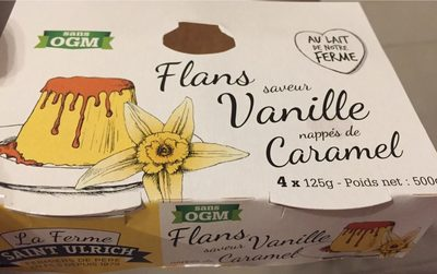 Flan saveur vanille nappé de caramel