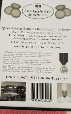 Galettes Bretonnes de Belle Ile BISCUITERIE DES ILES