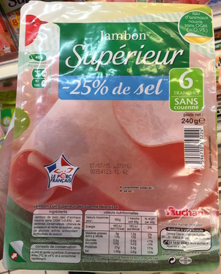 Jambon supérieur (-25% de sel)