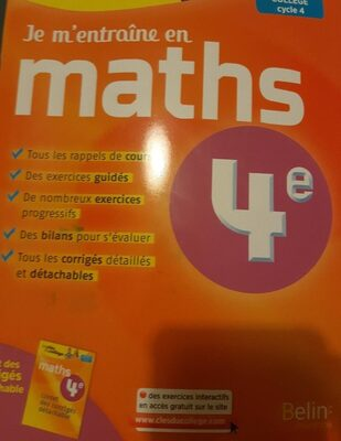 Je m'entraîne en maths