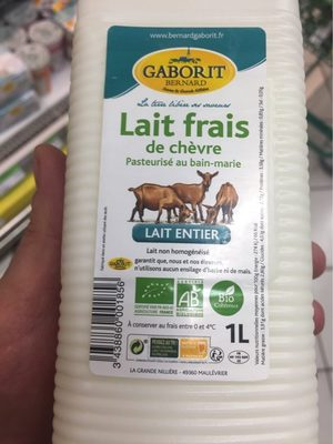 Lait Chevre Entier 1 LTS Pasteurise