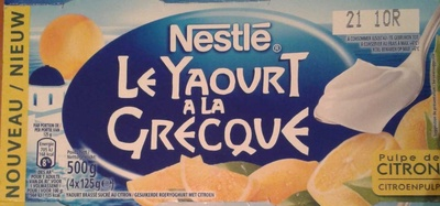 Le Yaourt à la Grecque (à la pulpe de citron)