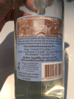 Limonade artisanale Sapin
