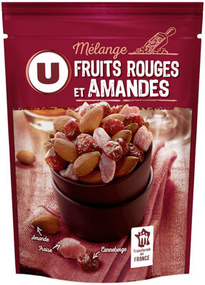Mélange apéritif amandes et fruits rouges