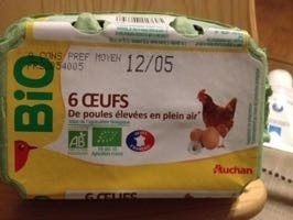 Œufs de poules élevées en plein air