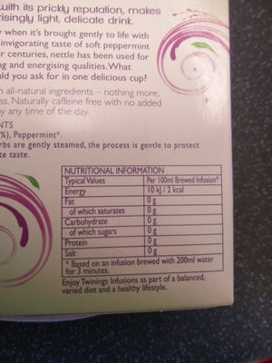 Peppermint and Nettle tea