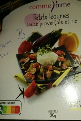 Petits legumes sauce provençale et riz