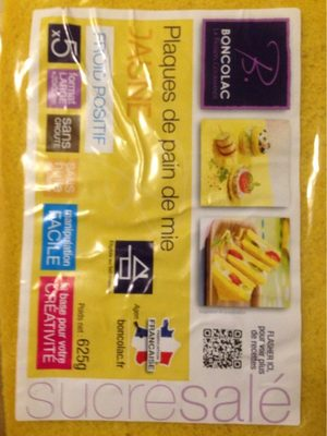 Plaques de pain de mie jaune