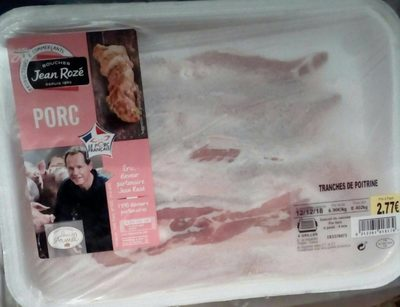 Porc tranches de poitrine