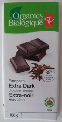 President's Choice Organics European Extra Dark Chocolate - President's Choice - 40 g