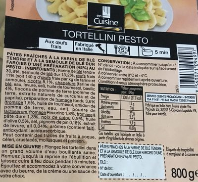 Pâtes fraiches au pesto