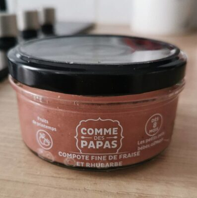 Purée fine fraise & rhubrabe Bio, 130gr