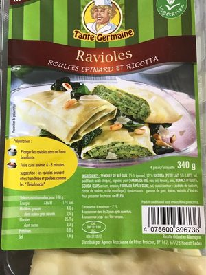 Raviole epinard et ricotta