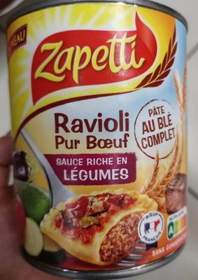 Ravioli pur bœuf sauce légumes
