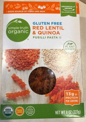 Red lentil & quinoa fusilli pasta