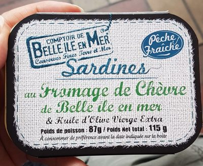 Sardines au fromage de chèvre de belle île en mer