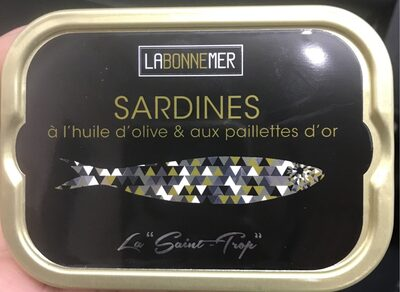 Sardines à l'huile d'olives & aux pailettes d'or