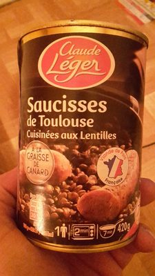 Saucisses de Toulouse cuisinées aux lentilles