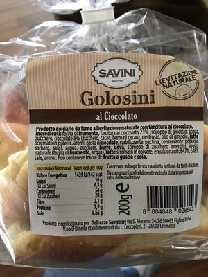 Savini Golosini al Cioccolato
